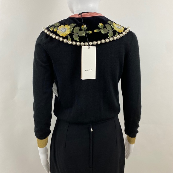 Gucci Cashmere Sweater With Detachable Embroidered Collar XS - Picture 3 of 9